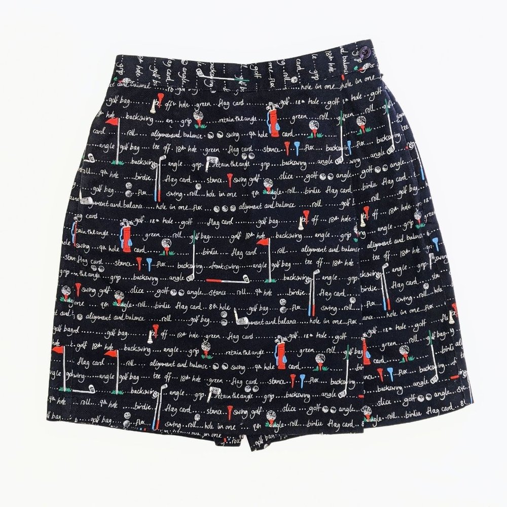 Vintage 90s Liz Claiborne Novelty Golf Skort Sz 6